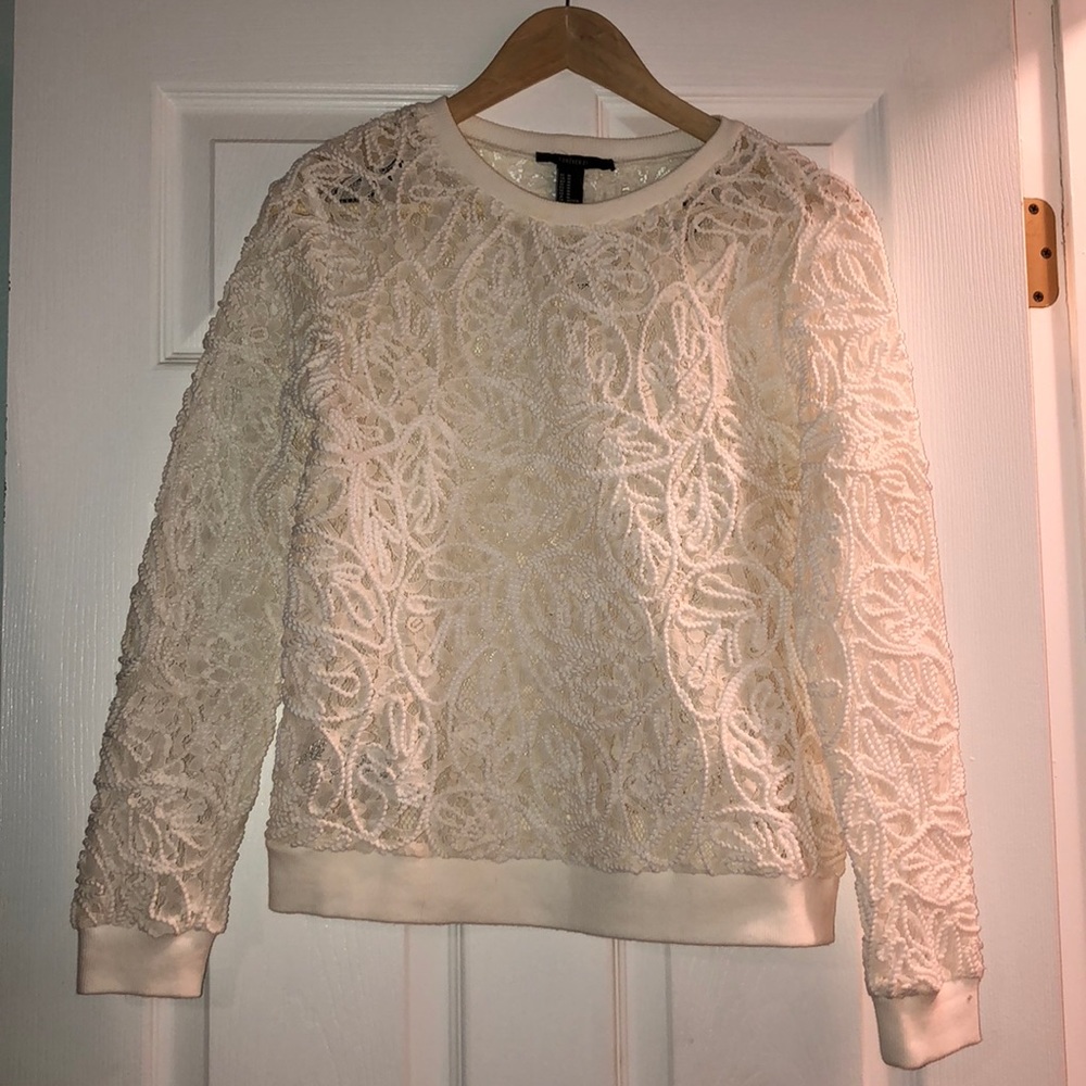 White Lace Sweater
